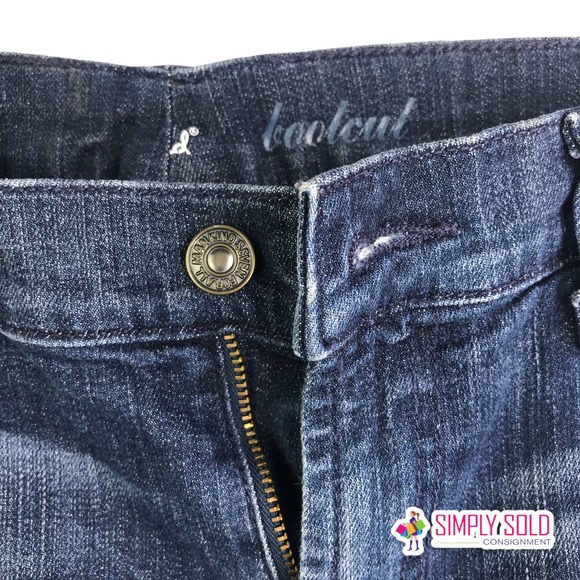 7 For All Mankind Women's Bootcut Jeans Mid-Rise Denim Pants Dark Wash Cotton 28 - Picture 3 of 10